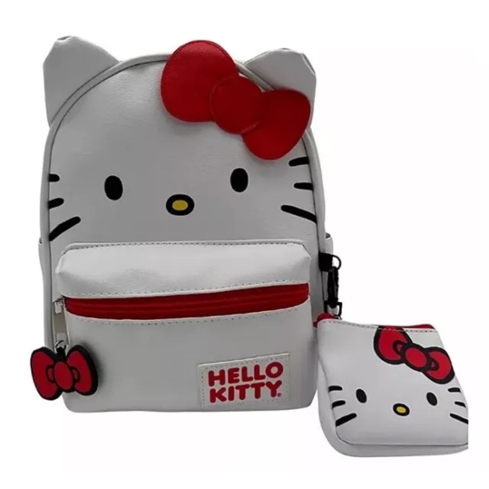 Sanrio Hello Kitty Collectible Mini Backpack Faux Leather W/Coin Purse